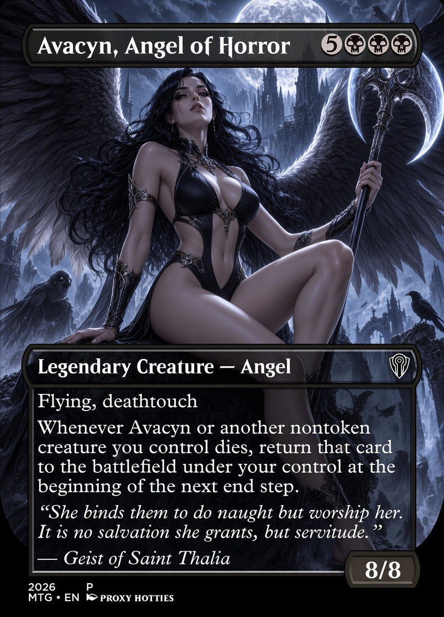 Avacyn, Angel of Horror swimsuit proxy card