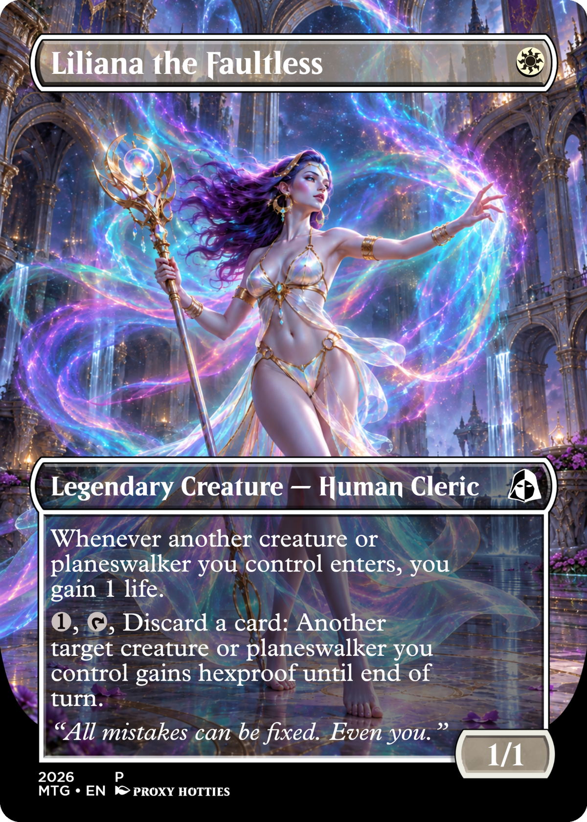 Liliana the Faultless swimsuit proxy card